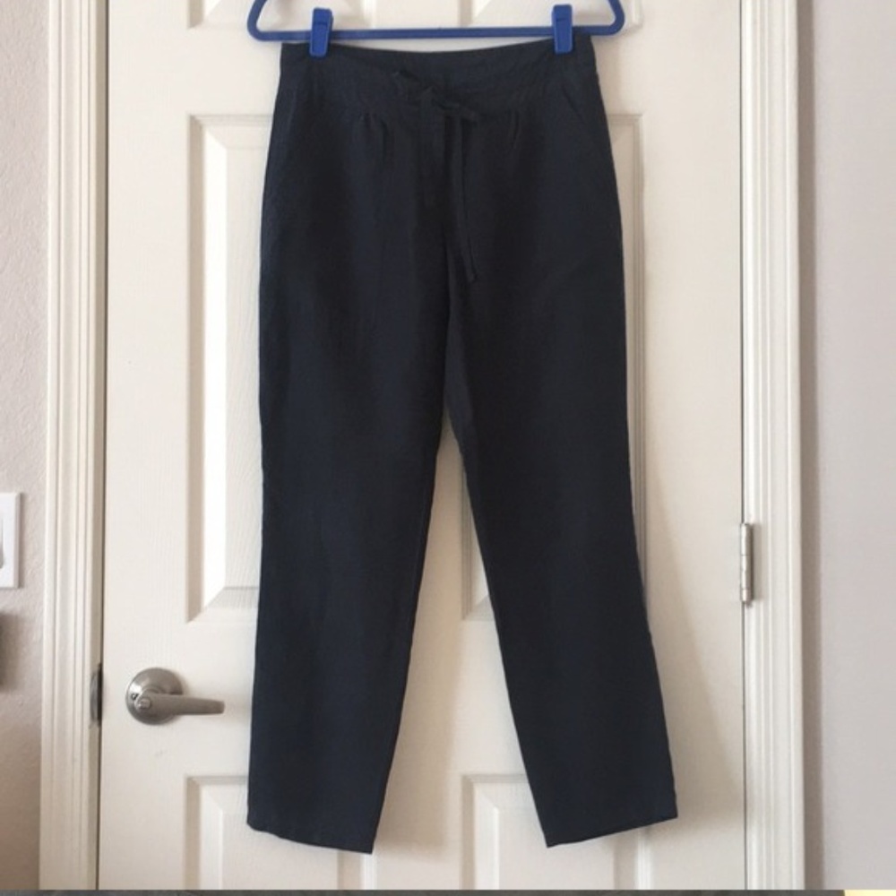 Theory navy silk utility pants size 0